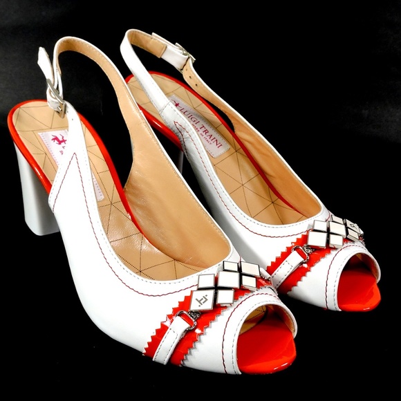 LUIGI TRAINI 🇮🇹 WOMEN'S WHITE SOFT LEATHER COMFORT SUMMER SANDALS - Picture 9 of 11